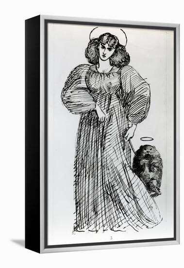 Mrs. Morris and the Wombat, 1869 (Pen and Ink on Paper)-Dante Gabriel Rossetti-Framed Premier Image Canvas