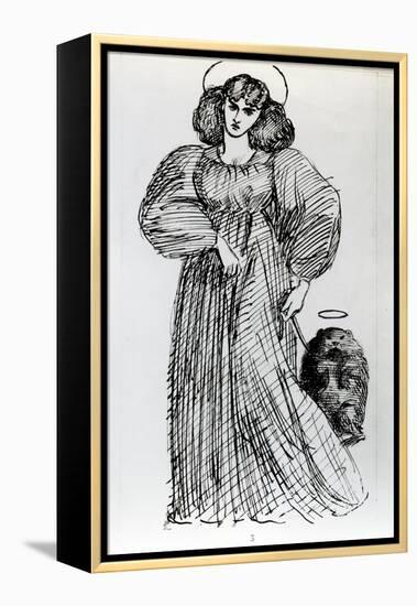 Mrs. Morris and the Wombat, 1869 (Pen and Ink on Paper)-Dante Gabriel Rossetti-Framed Premier Image Canvas