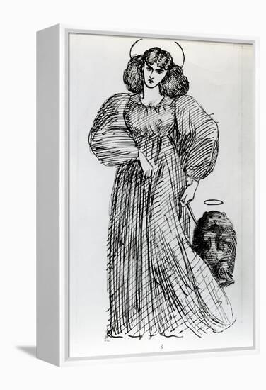 Mrs. Morris and the Wombat, 1869 (Pen and Ink on Paper)-Dante Gabriel Rossetti-Framed Premier Image Canvas