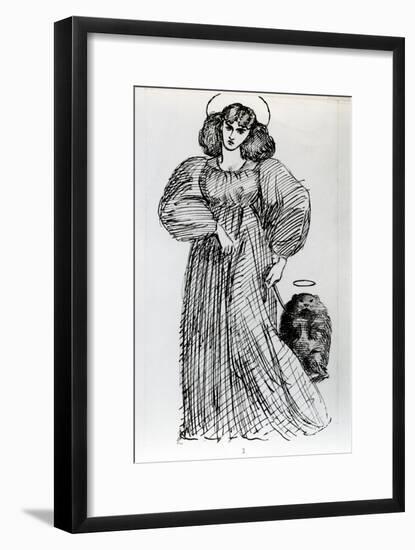 Mrs. Morris and the Wombat, 1869 (Pen and Ink on Paper)-Dante Gabriel Rossetti-Framed Giclee Print