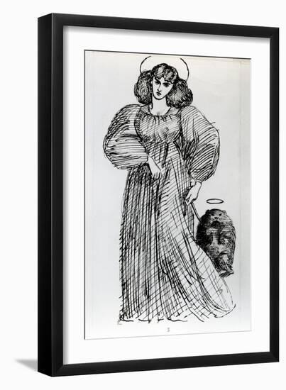 Mrs. Morris and the Wombat, 1869 (Pen and Ink on Paper)-Dante Gabriel Rossetti-Framed Giclee Print