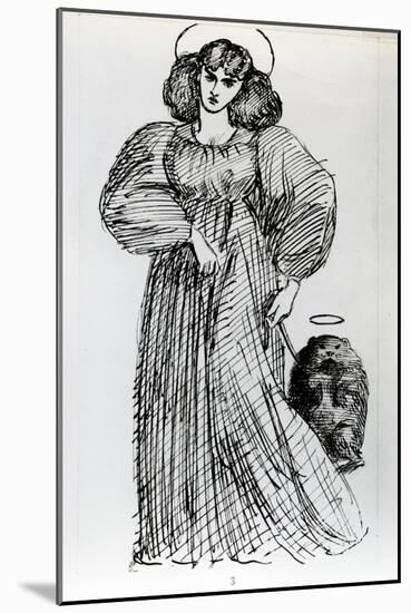 Mrs. Morris and the Wombat, 1869 (Pen and Ink on Paper)-Dante Gabriel Rossetti-Mounted Giclee Print