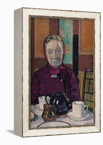 'Mrs Mounter at the Breakfast Table', 1916-17-Harold Gilman-Framed Premier Image Canvas