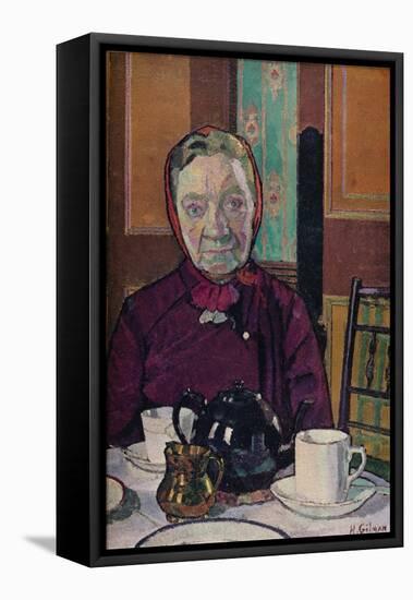 'Mrs Mounter at the Breakfast Table', 1916-17-Harold Gilman-Framed Premier Image Canvas