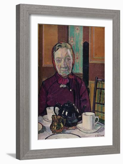 'Mrs Mounter at the Breakfast Table', 1916-17-Harold Gilman-Framed Giclee Print