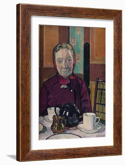 'Mrs Mounter at the Breakfast Table', 1916-17-Harold Gilman-Framed Giclee Print