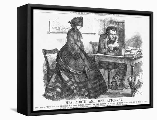 Mrs. North and Her Attorney, 1864-John Tenniel-Framed Premier Image Canvas