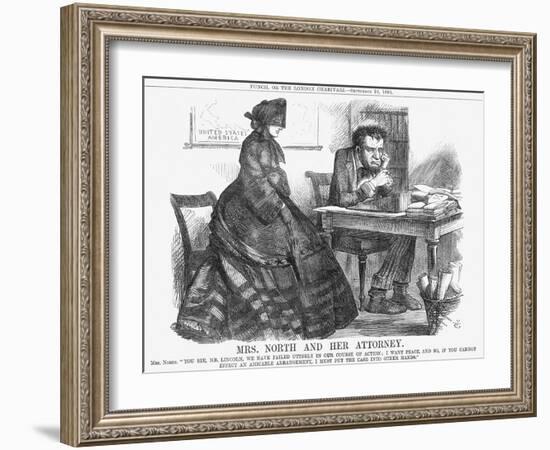 Mrs. North and Her Attorney, 1864-John Tenniel-Framed Giclee Print