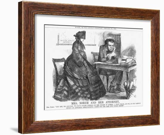 Mrs. North and Her Attorney, 1864-John Tenniel-Framed Giclee Print