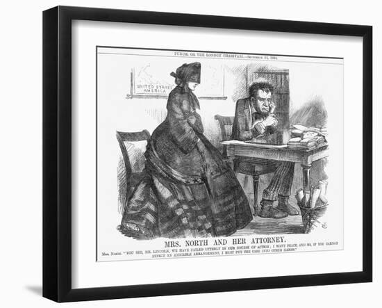Mrs. North and Her Attorney, 1864-John Tenniel-Framed Giclee Print