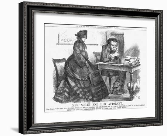 Mrs. North and Her Attorney, 1864-John Tenniel-Framed Giclee Print