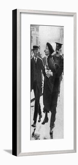 Mrs Pankhurst, Arrested Outside Buckingham Palace, London, 1914-null-Framed Giclee Print