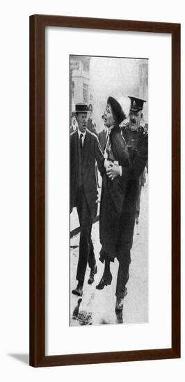 Mrs Pankhurst, Arrested Outside Buckingham Palace, London, 1914-null-Framed Giclee Print