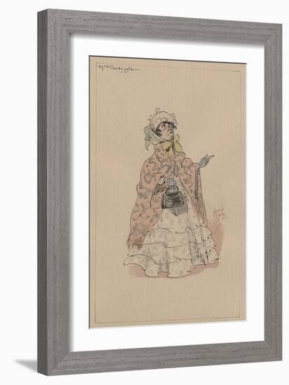 Mrs Pardiggle, C.1920s-Joseph Clayton Clarke-Framed Giclee Print