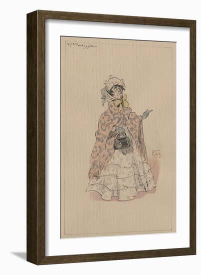 Mrs Pardiggle, C.1920s-Joseph Clayton Clarke-Framed Giclee Print