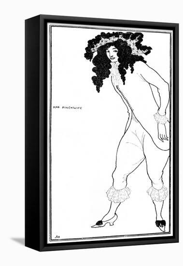 Mrs Pinchwife-Aubrey Beardsley-Framed Stretched Canvas