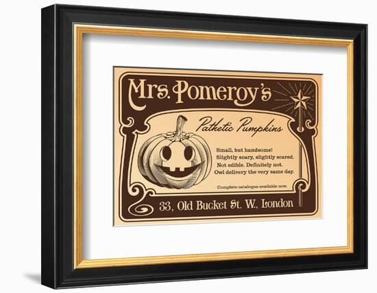 Mrs Pomeroy's Pathetic Pumpkins-null-Framed Art Print