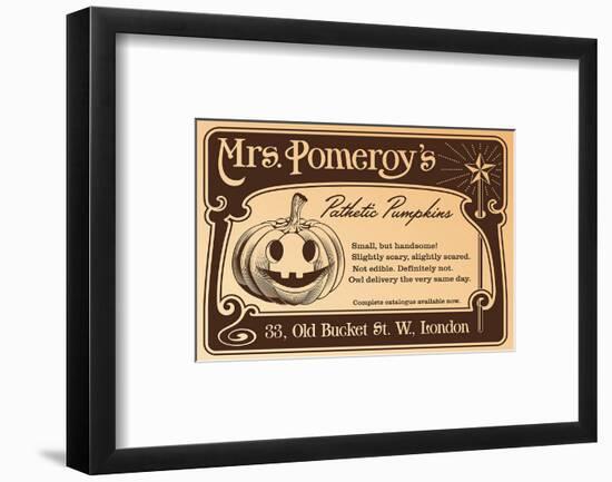 Mrs Pomeroy's Pathetic Pumpkins-null-Framed Art Print