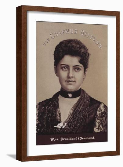 Mrs President Cleveland, Use Sulphur Bitters-null-Framed Giclee Print