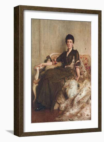 Mrs R.E. Hoare, 1889 (Oil on Canvas)-Arthur Hacker-Framed Giclee Print