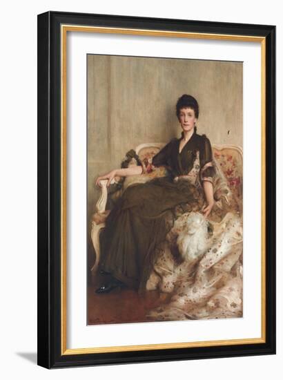 Mrs R.E. Hoare, 1889 (Oil on Canvas)-Arthur Hacker-Framed Giclee Print