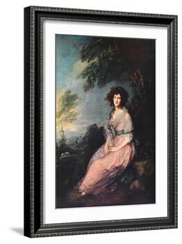 'Mrs. Richard Brinsley Sheridan', 1785-1787-Thomas Gainsborough-Framed Giclee Print