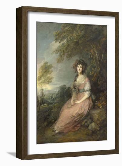 Mrs. Richard Brinsley Sheridan, 1785- 87-Thomas Gainsborough-Framed Giclee Print