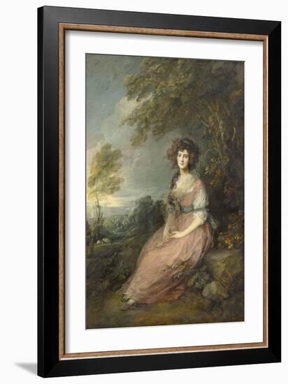 Mrs. Richard Brinsley Sheridan, 1785- 87-Thomas Gainsborough-Framed Giclee Print
