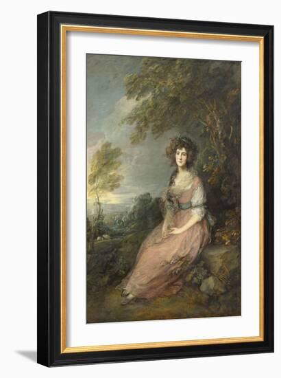 Mrs. Richard Brinsley Sheridan, 1785- 87-Thomas Gainsborough-Framed Giclee Print