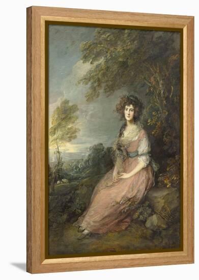 Mrs. Richard Brinsley Sheridan, 1785- 87-Thomas Gainsborough-Framed Premier Image Canvas