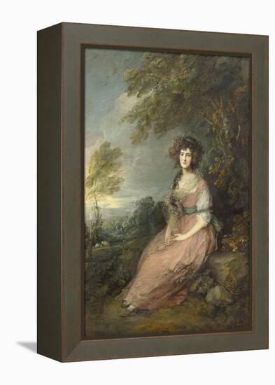 Mrs. Richard Brinsley Sheridan, 1785- 87-Thomas Gainsborough-Framed Premier Image Canvas