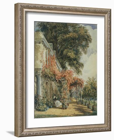 Mrs. Robert Vernon's House at Twickenham, Middlesex, England-John James Chalon-Framed Giclee Print