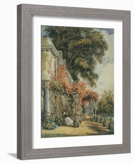 Mrs. Robert Vernon's House at Twickenham, Middlesex, England-John James Chalon-Framed Giclee Print