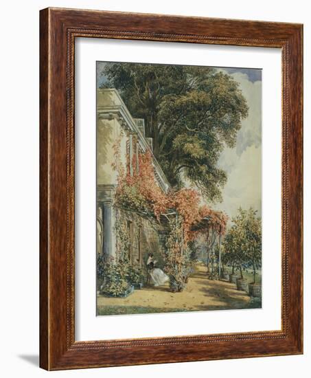 Mrs. Robert Vernon's House at Twickenham, Middlesex, England-John James Chalon-Framed Giclee Print