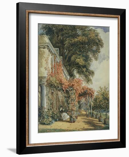 Mrs. Robert Vernon's House at Twickenham, Middlesex, England-John James Chalon-Framed Giclee Print