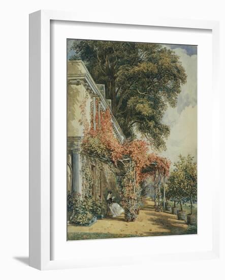 Mrs. Robert Vernon's House at Twickenham, Middlesex, England-John James Chalon-Framed Giclee Print