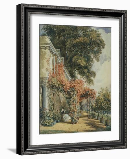 Mrs. Robert Vernon's House at Twickenham, Middlesex, England-John James Chalon-Framed Giclee Print