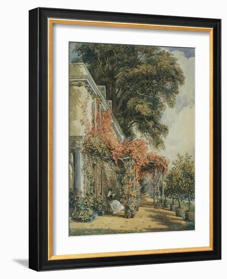 Mrs. Robert Vernon's House at Twickenham, Middlesex, England-John James Chalon-Framed Giclee Print