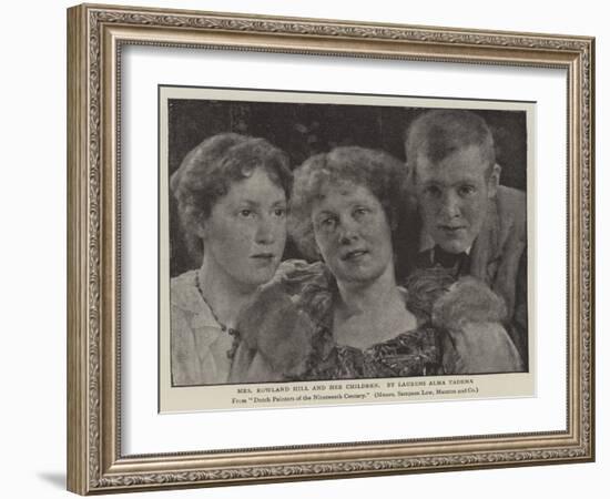 Mrs Rowland Hill and Her Children-Sir Lawrence Alma-Tadema-Framed Giclee Print