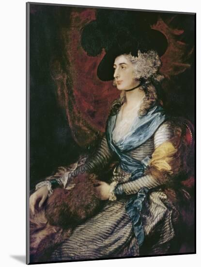 Mrs. Sarah Siddons-Thomas Gainsborough-Mounted Art Print