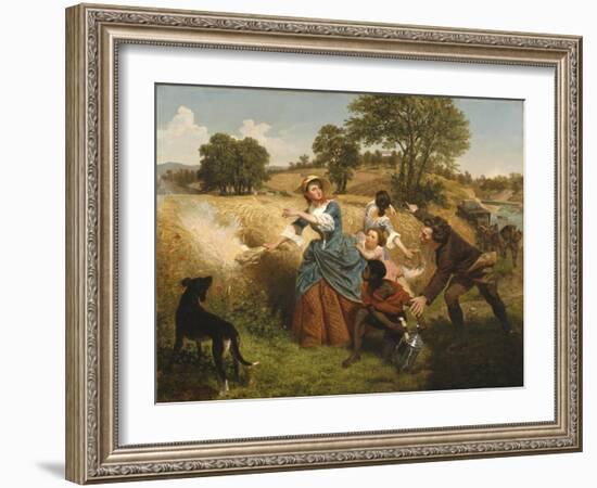 Mrs. Schuyler Burning Her Wheat Fields on the Approach of the British, 1852-Emanuel Gottlieb Leutze-Framed Giclee Print