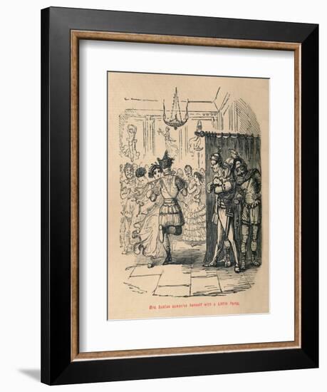 'Mrs Sextus consoles herself with a Little Party', 1852-John Leech-Framed Giclee Print