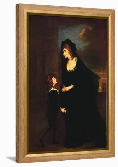 'Mrs. Siddons and her Son in the Tragedy of Isabella', 1784-William Hamilton-Framed Premier Image Canvas