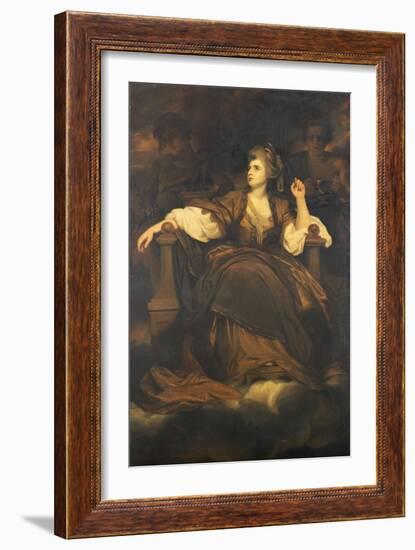 Mrs. Siddons as "The Tragic Muse"-Sir Joshua Reynolds-Framed Giclee Print