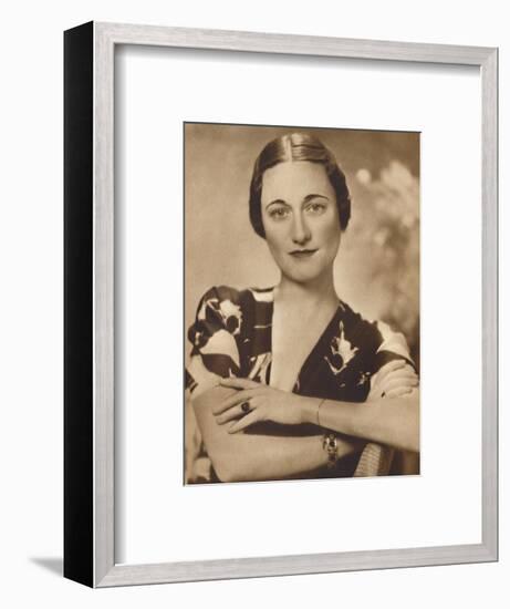 'Mrs Simpson: A Studio Portrait', 1937-Unknown-Framed Photographic Print