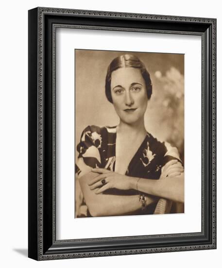 'Mrs Simpson: A Studio Portrait', 1937-Unknown-Framed Photographic Print