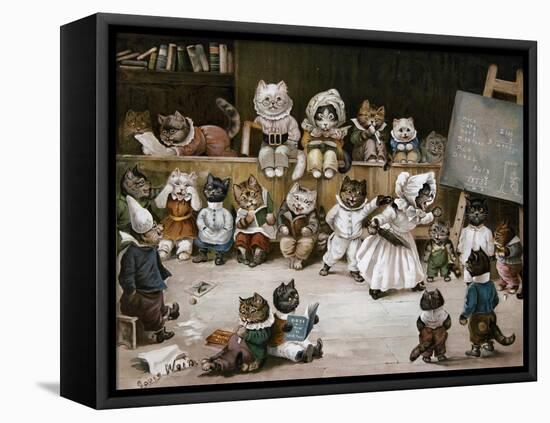 Mrs Tabitha's Cats' Academy, 1895-Louis Wain-Framed Premier Image Canvas