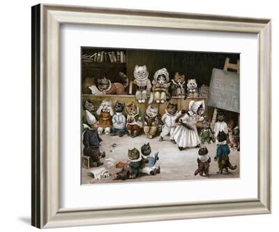 Ms. Tabitha's Cats' Academy, Art Print by Louis Wain at