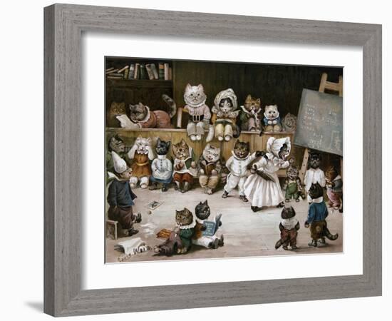 Mrs Tabitha's Cats' Academy, 1895-Louis Wain-Framed Giclee Print