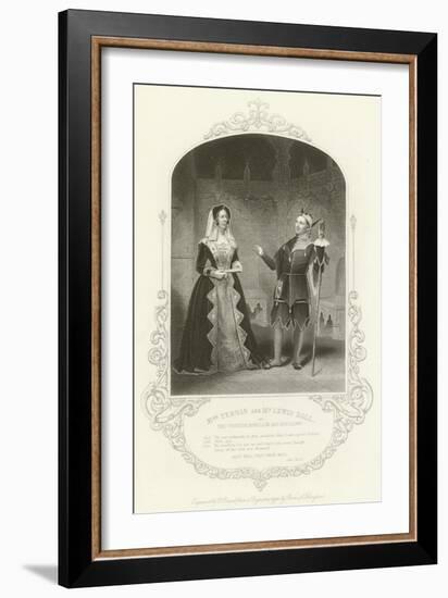 Mrs Ternan and Mr Lewis Ball as the Countess Rousillon and Her Clown-null-Framed Giclee Print